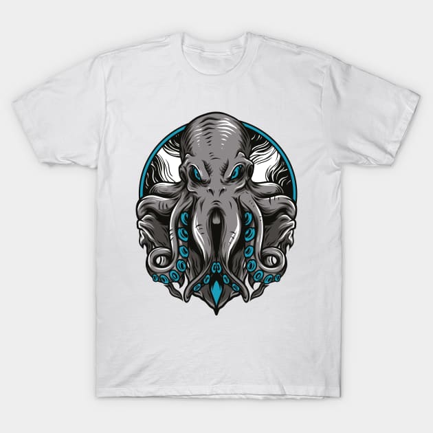 Octopus King Of Sea T-Shirt by Karnefa Merch